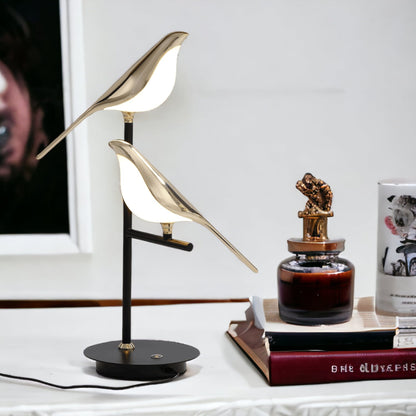 Fugle Bordlampe – Elegant Dekoration og Blødt Lys