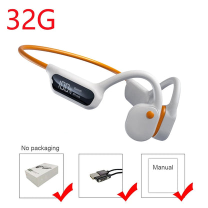 Bone Conduction Trådløse Ørebøffer med MP3-afspiller, Bluetooth 5.3, Vandtæt IPX8 og Mikrofon