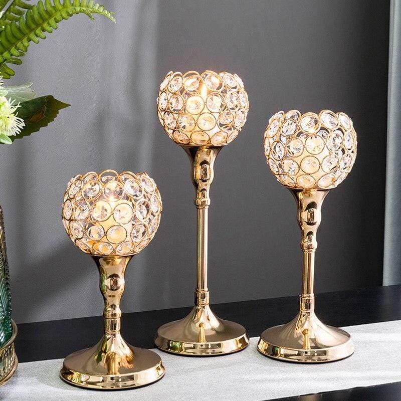 Vintage metal lysestage midterstykke til elegant dekoration