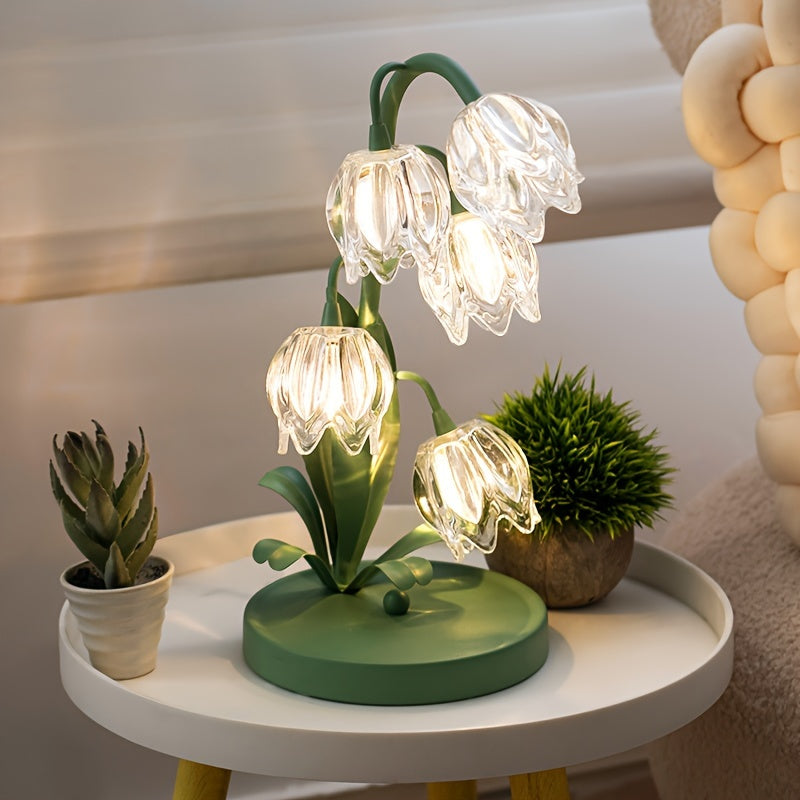 Blomsterformet LED Bordlampe til Moderne Hjemmedekoration