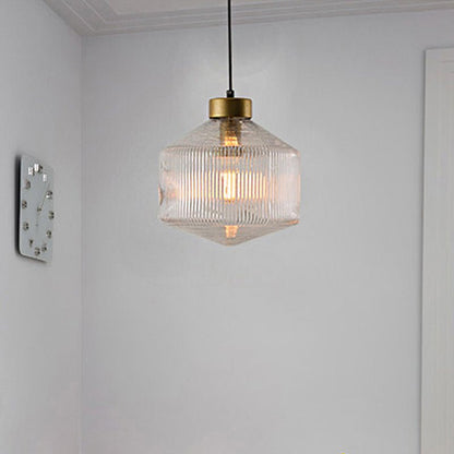Pendel med Rillet Glas – Tidløs Elegance