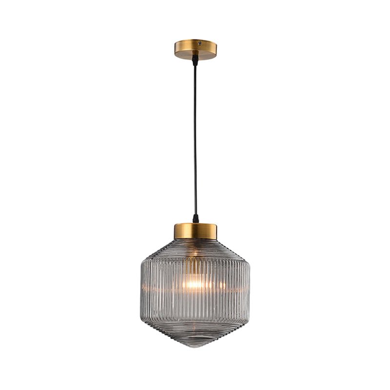 Pendel med Rillet Glas – Tidløs Elegance