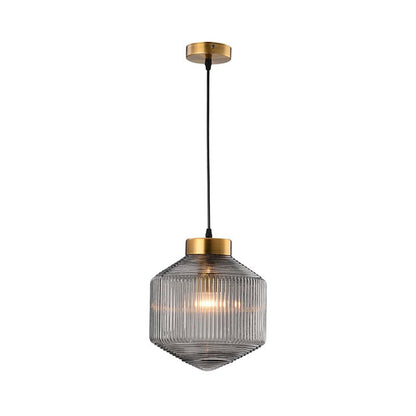 Pendel med Rillet Glas – Tidløs Elegance