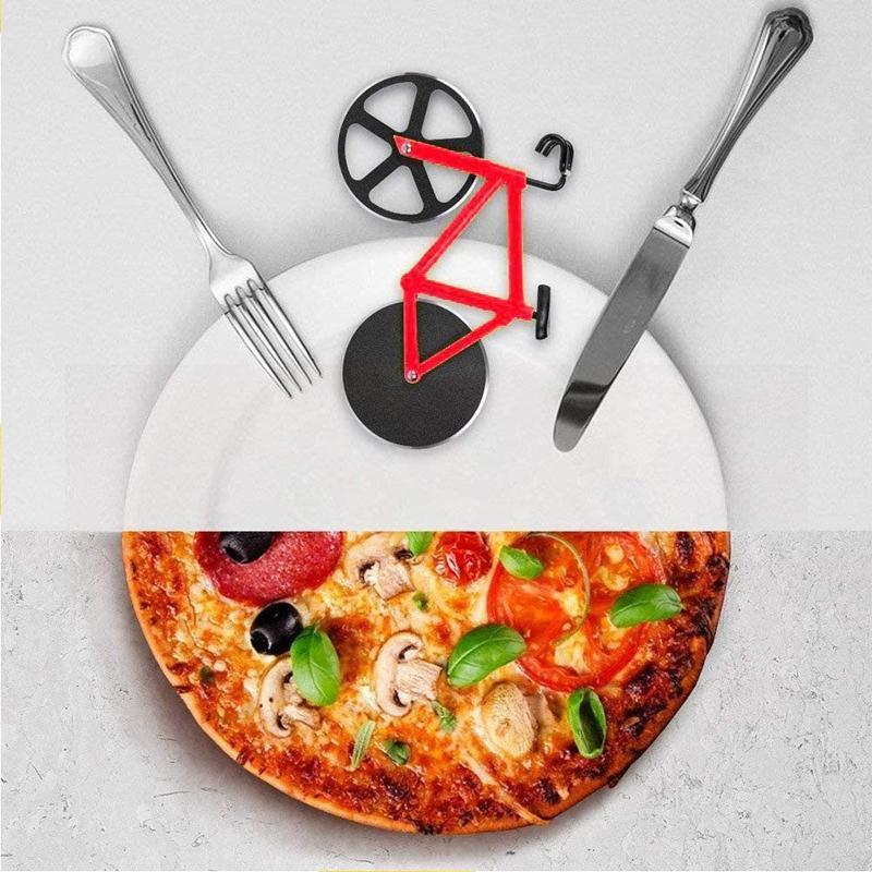 Dobbelt Hjul Pizza Cutter i Rustfrit Stål Køkkenredskab