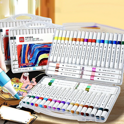 AcrylicMaster™ - Komplet akrylmarkørsæt med 24 farver