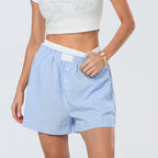 Stribede dobbel-lags loungeshorts