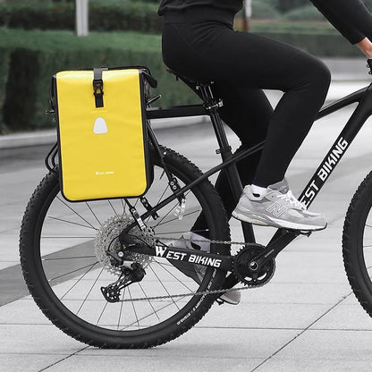 Fuldt vandtæt cykelbagagebærer taske med udvidelig kapacitet