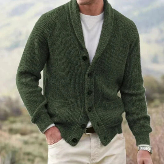 Herre V-hals Strikket Cardigan til Lag-på-Lag Casual Stil