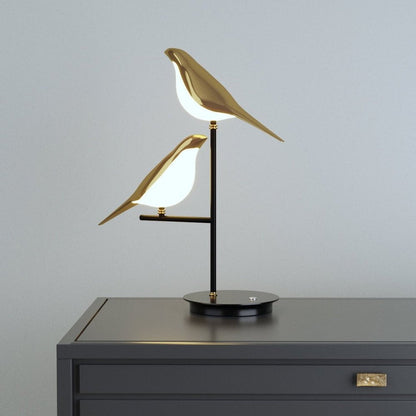Fugle Bordlampe – Elegant Dekoration og Blødt Lys