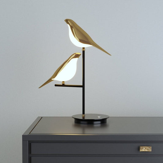 Fugle Bordlampe – Elegant Dekoration og Blødt Lys