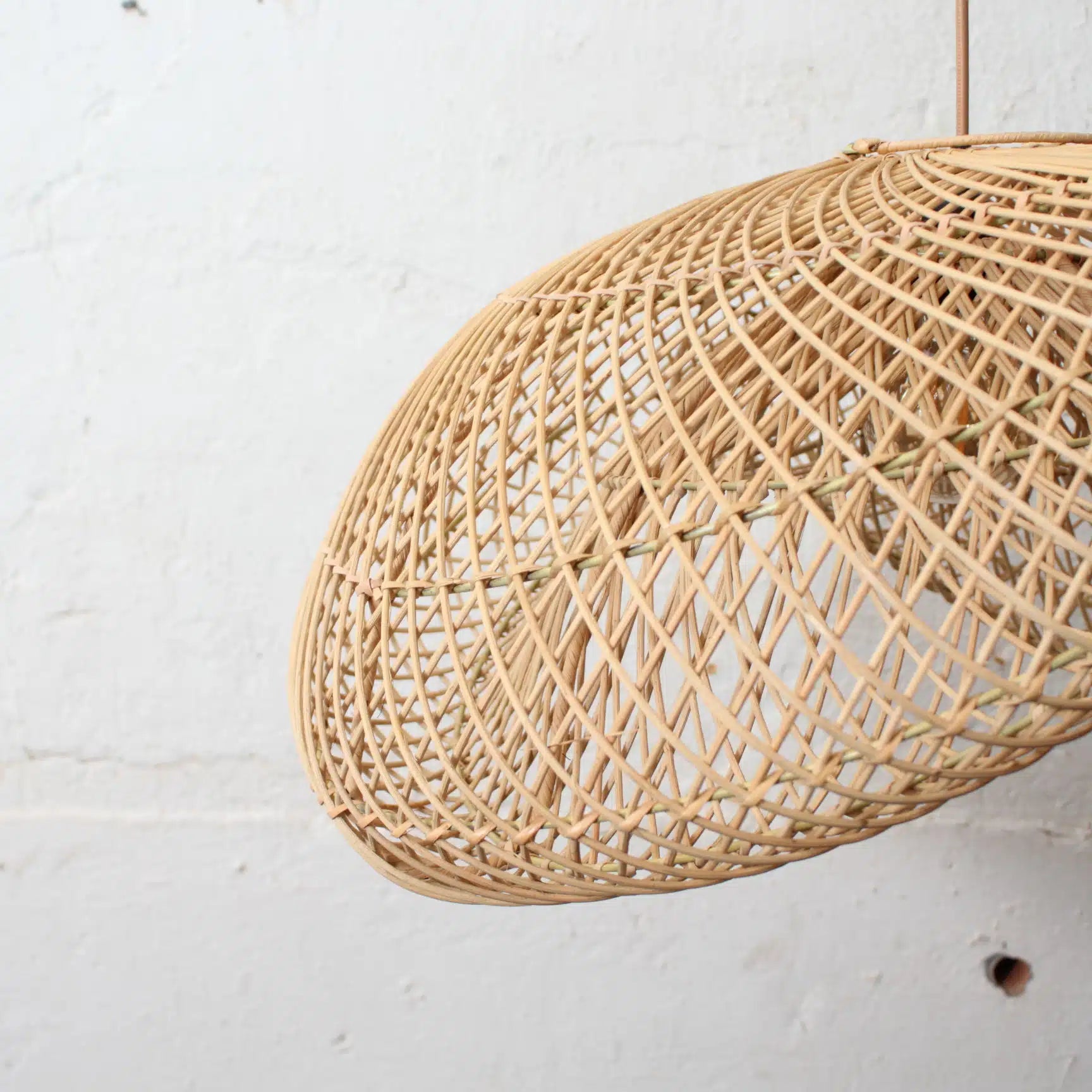 Flettet Rattan Pendelampe