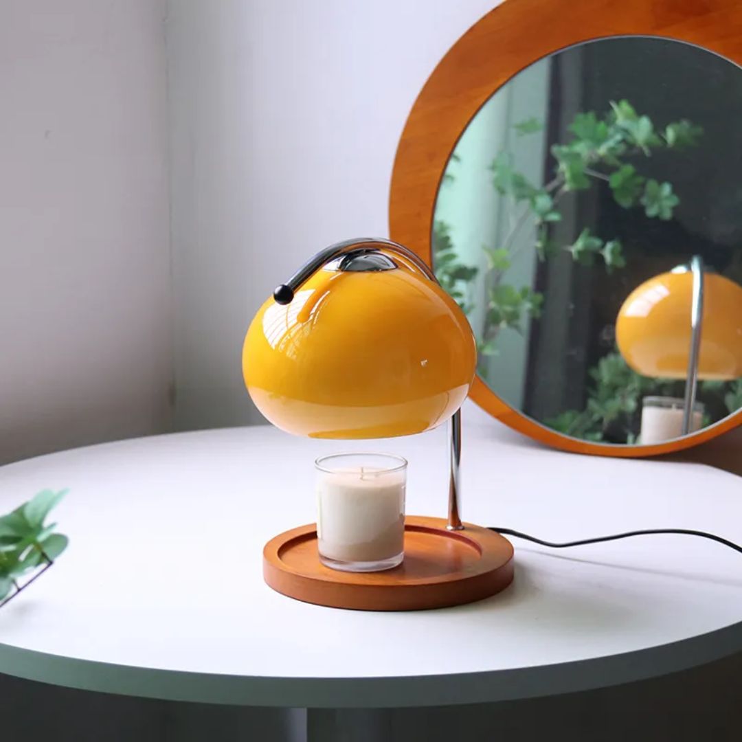 Vintage glaspedestal med elegant retrodesign