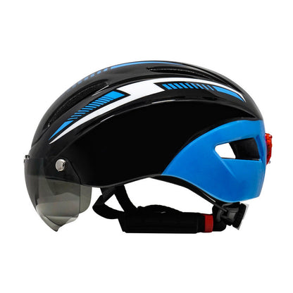Cykelhjelm Ridesikkerhedshjelm Sports hjelm Goggles Ridesikkerhedshjelm Remlygte
