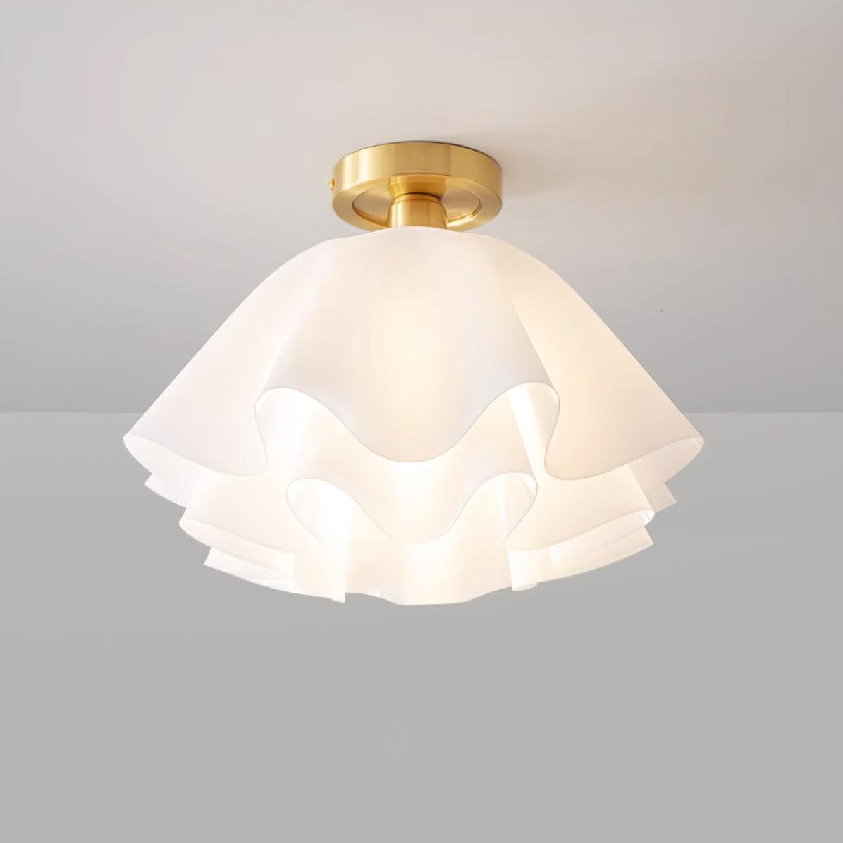 Loftlampe med Blødt Bølgedesign – Elegant & Lys