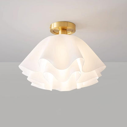 Loftlampe med Blødt Bølgedesign – Elegant & Lys