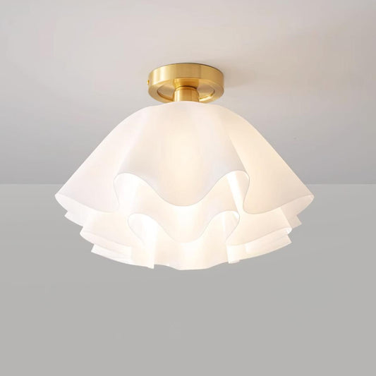 Loftlampe med Blødt Bølgedesign – Elegant & Lys
