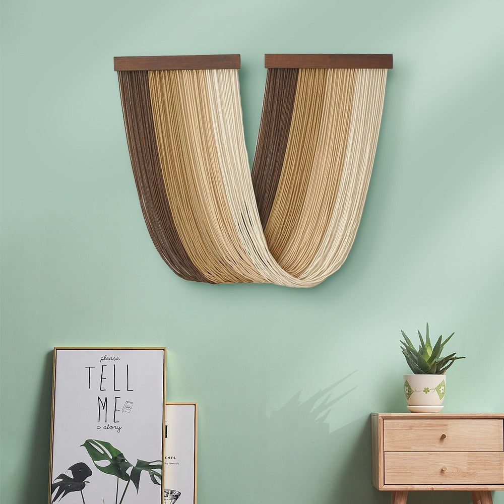 Nordisk minimalistisk tekstureret vægkunst med varm hyggelig charme