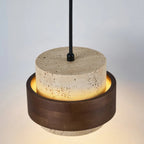 Moderne Lyster Valnød Træ Pendel Lampe