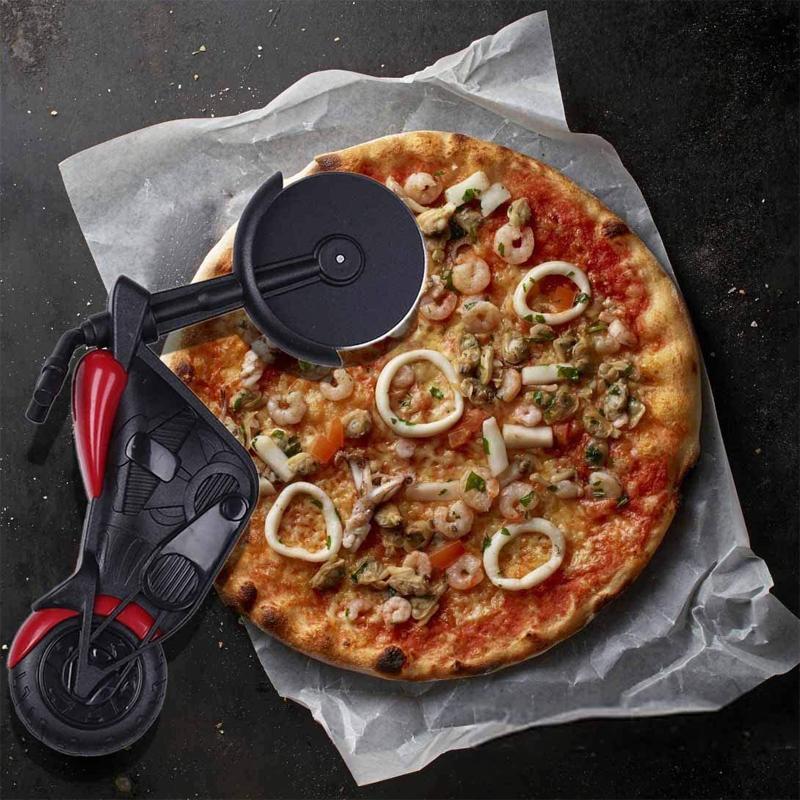 Dobbelt Hjul Pizza Cutter i Rustfrit Stål Køkkenredskab