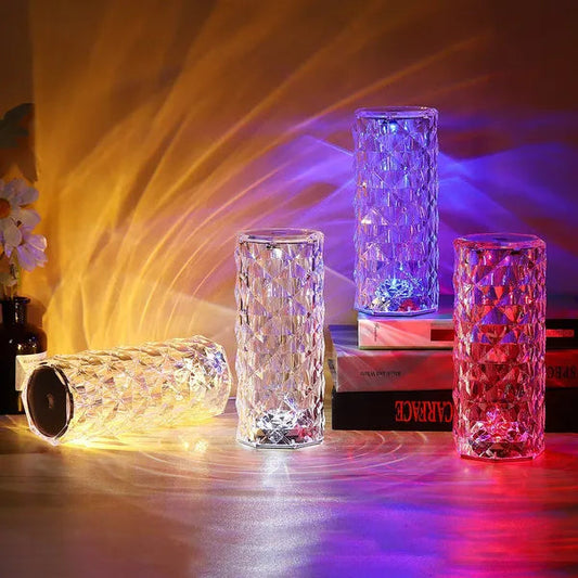 Krystal LED Bordlampe – Magisk Lysspil
