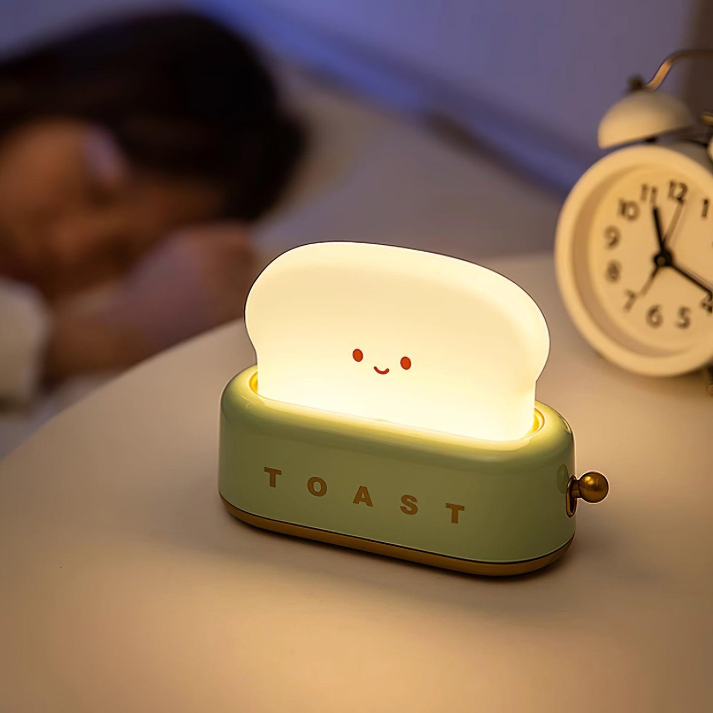 Stylish Bordlampe med Indbygget Batteri og Brødrister Design