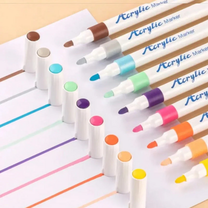 AcrylicMaster™ - Komplet akrylmarkørsæt med 24 farver