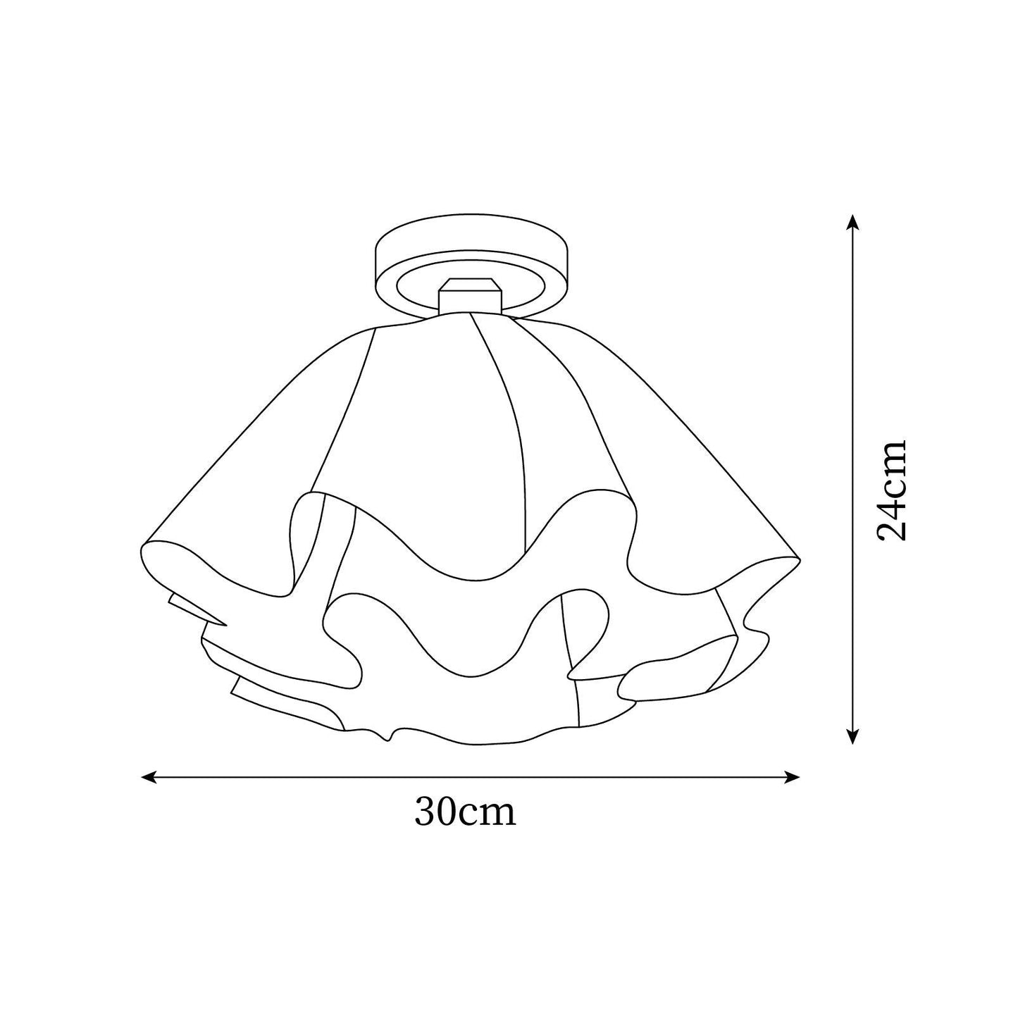 Loftlampe med Blødt Bølgedesign – Elegant & Lys