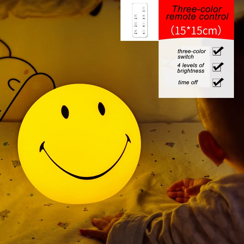 LED Smilestemningslampe Hjemmeindretning Natlys