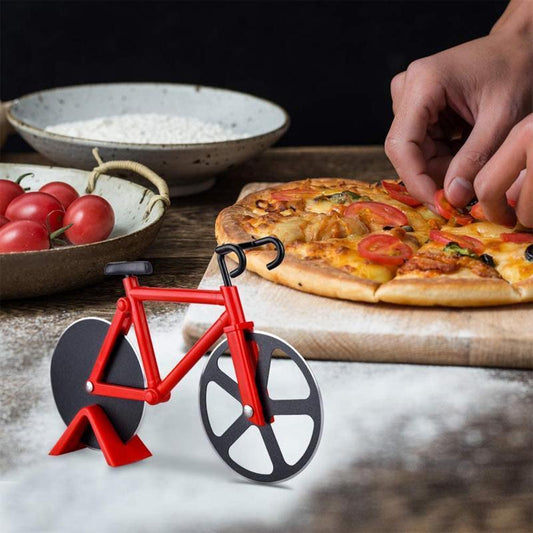 Dobbelt Hjul Pizza Cutter i Rustfrit Stål Køkkenredskab