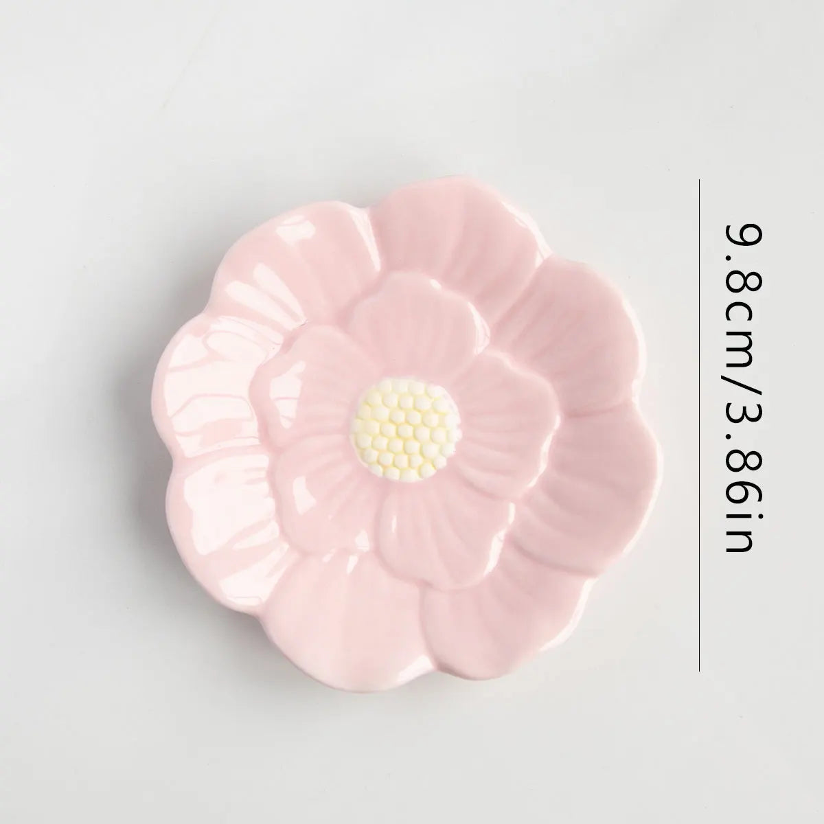 Håndmalet keramisk blomsterplade til hjemmeindretning