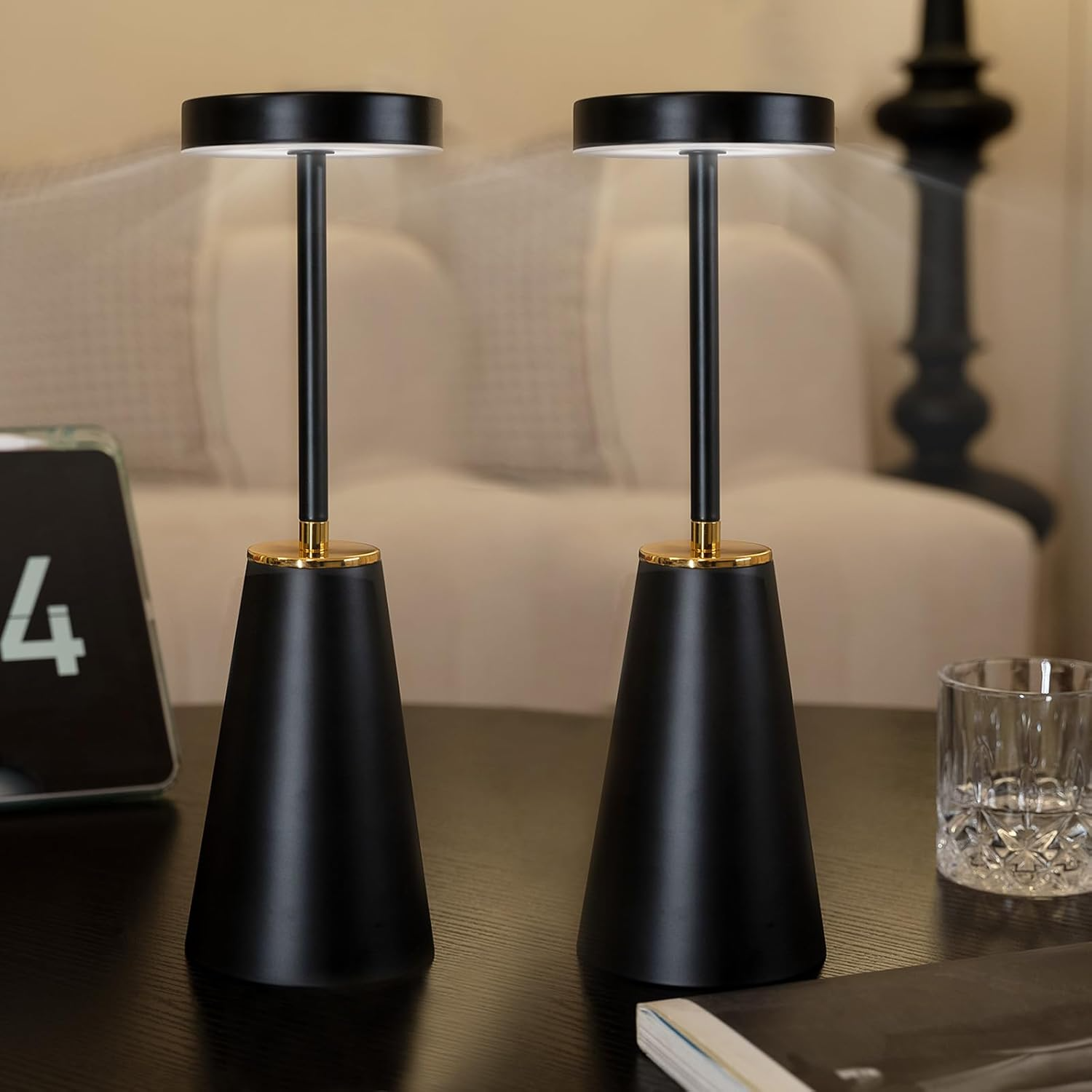 GlimmerGlow | Touchkontrol Trådløs Bordlampe