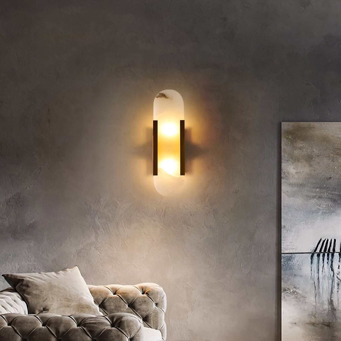 Væglampe i Marmorlook – Elegant Stemningslys