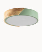 Justerbar træ- og jern LED loftslampe med CCT-indstillinger