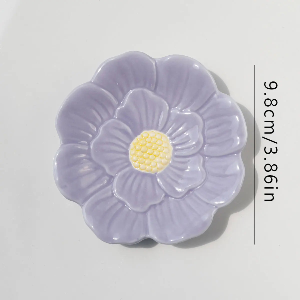 Håndmalet keramisk blomsterplade til hjemmeindretning