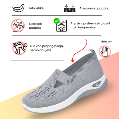 Dames letvægt strikkede slip-on sneakers
