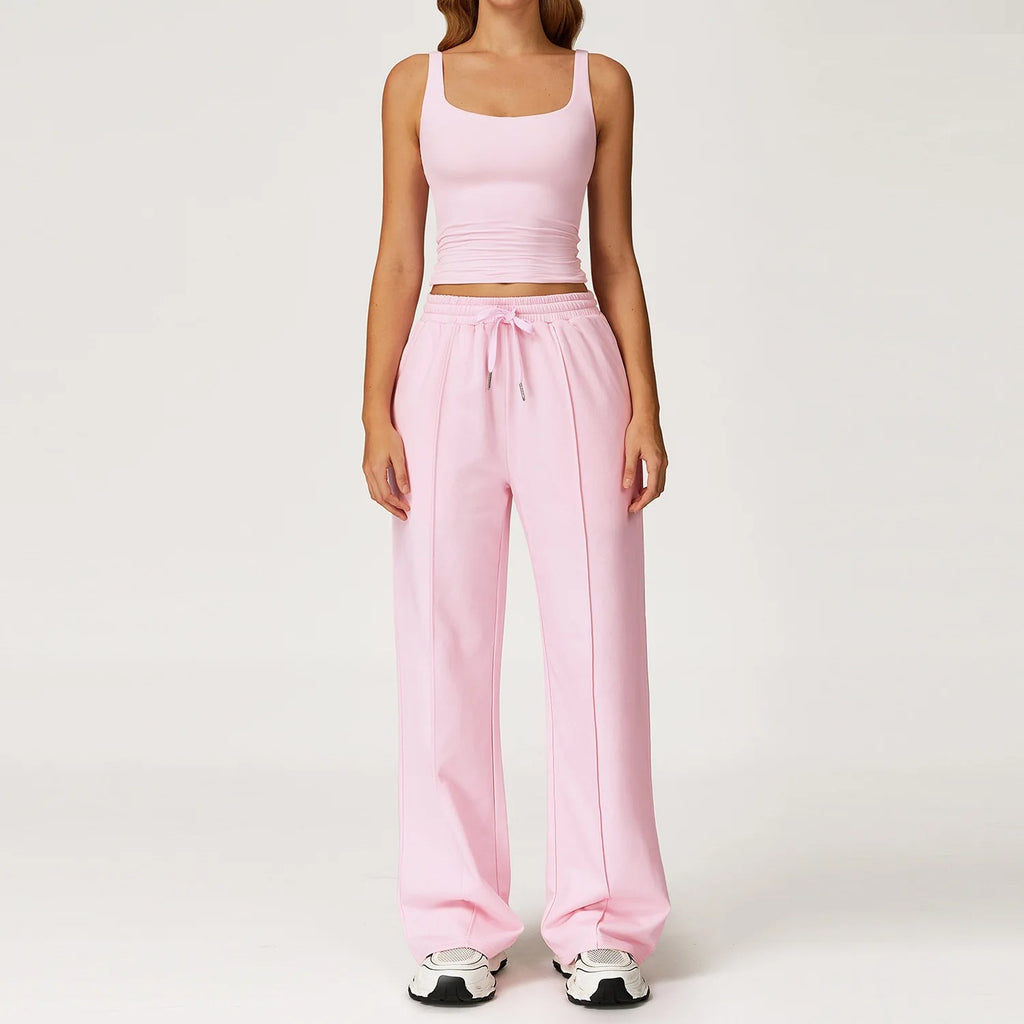 Kvinders Premium Minimal 2-delt Sæt Pink