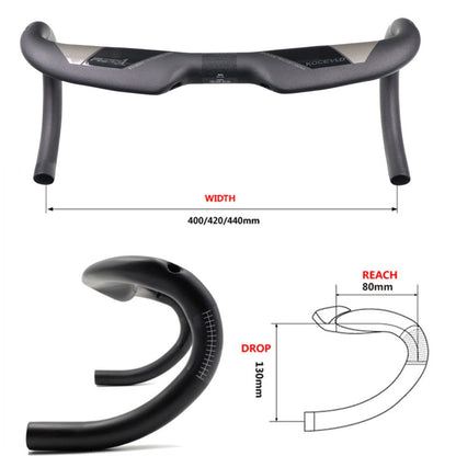 Wei Bike Bøjet Styr Vejcykel Matt Kulfiber Styr