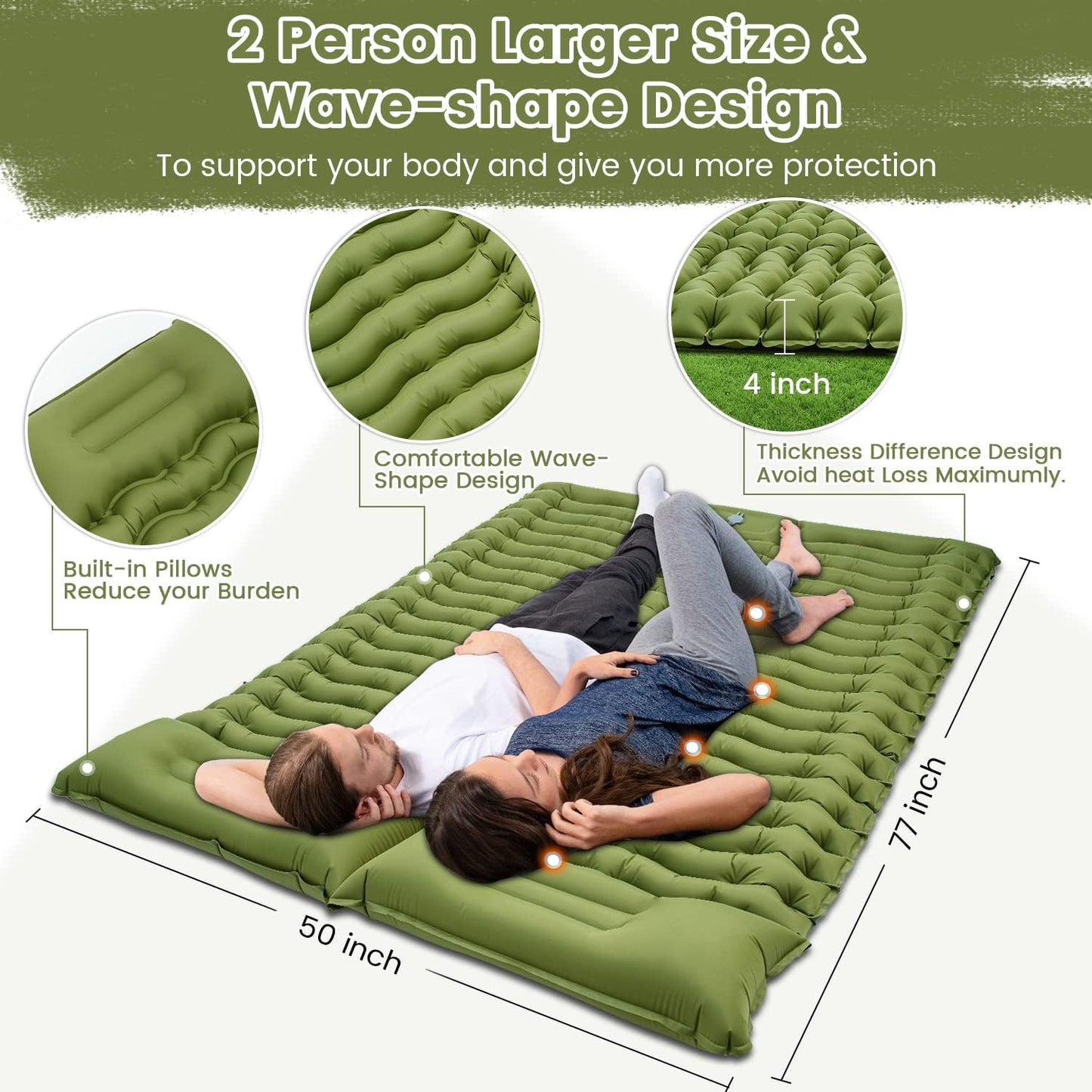 Duo Comfort Opblaseligt Campingmadras