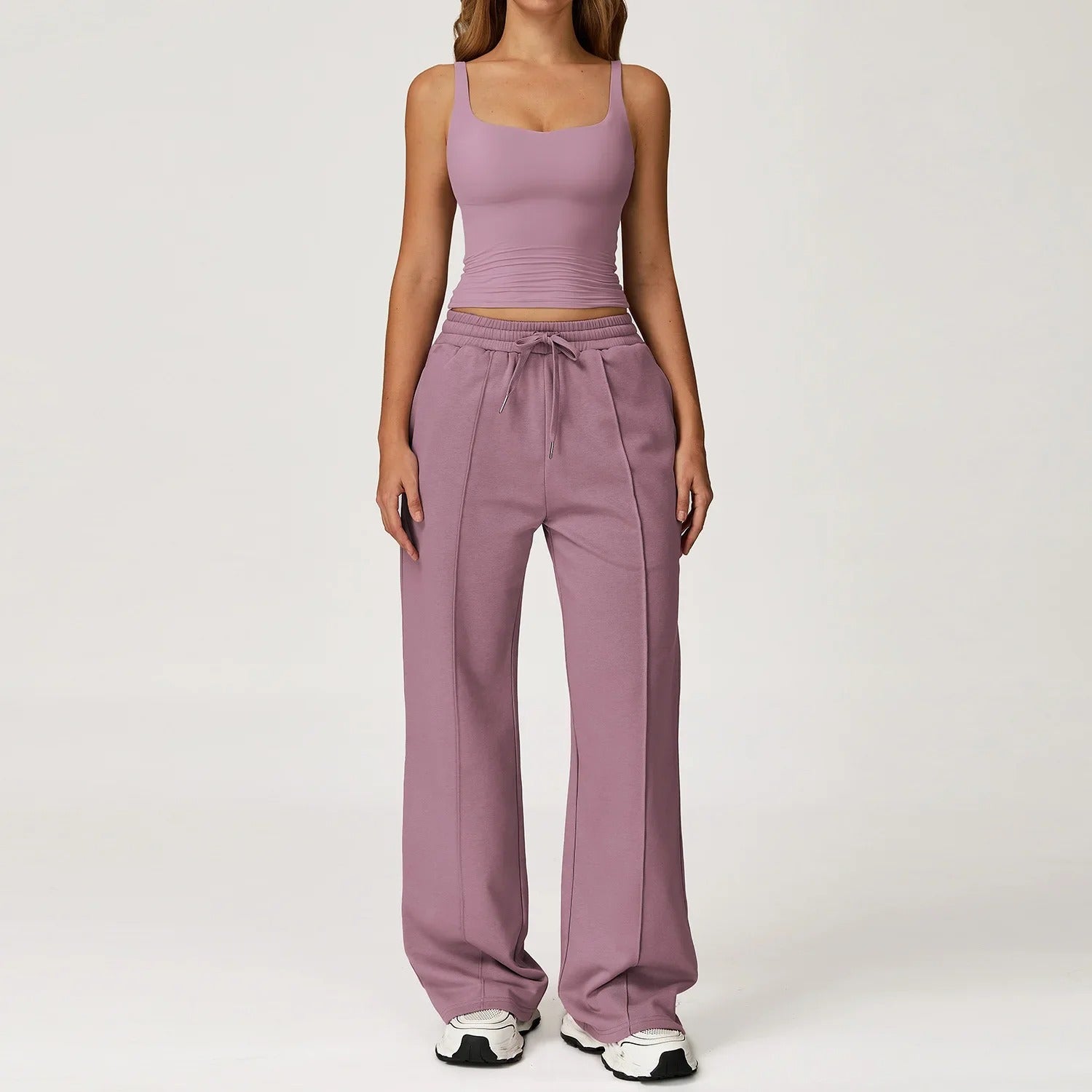 Kvinders Premium Minimal 2-delt Sæt Pink