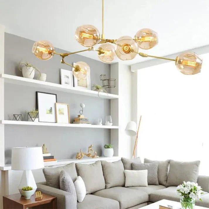 Loftlampe med Glas-Kupler – Moderne Statement