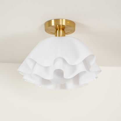 Loftlampe med Blødt Bølgedesign – Elegant & Lys
