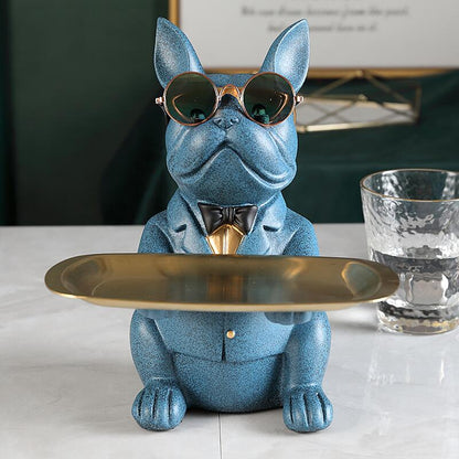 Sej Fransk Bulldog Dekorativ Gylden Bakke