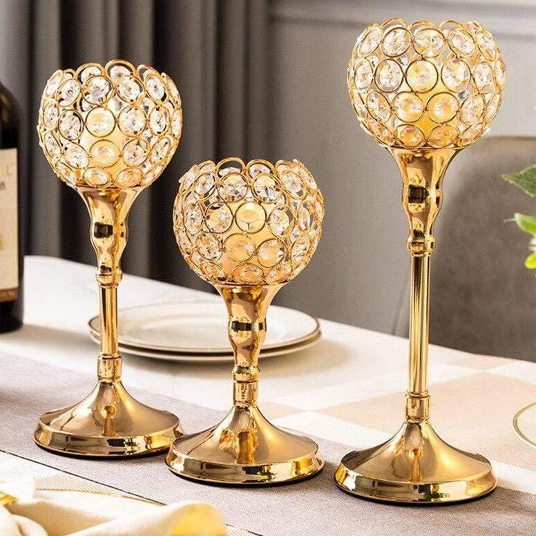 Vintage metal lysestage midterstykke til elegant dekoration
