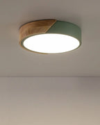 Justerbar træ- og jern LED loftslampe med CCT-indstillinger
