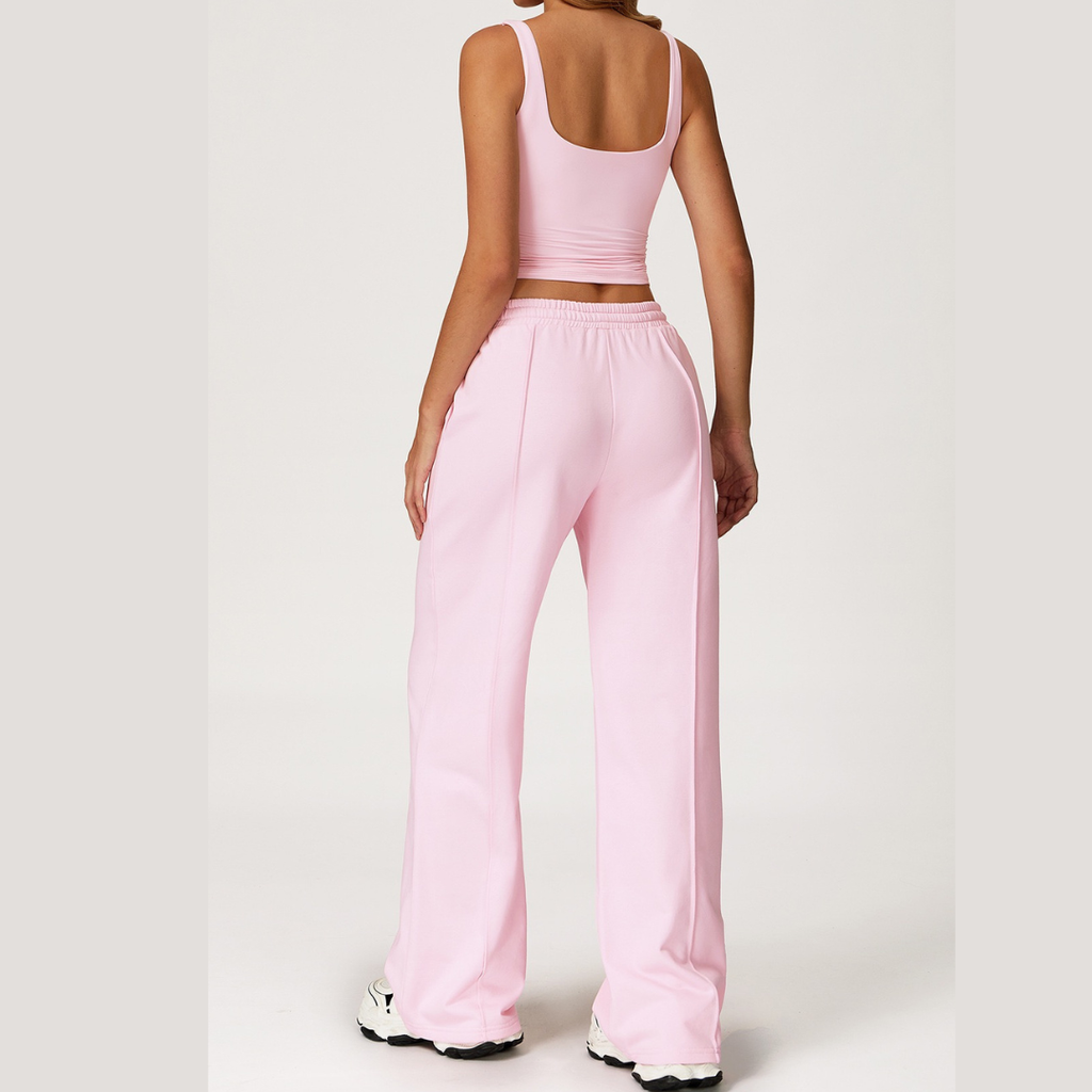 Kvinders Premium Minimal 2-delt Sæt Pink