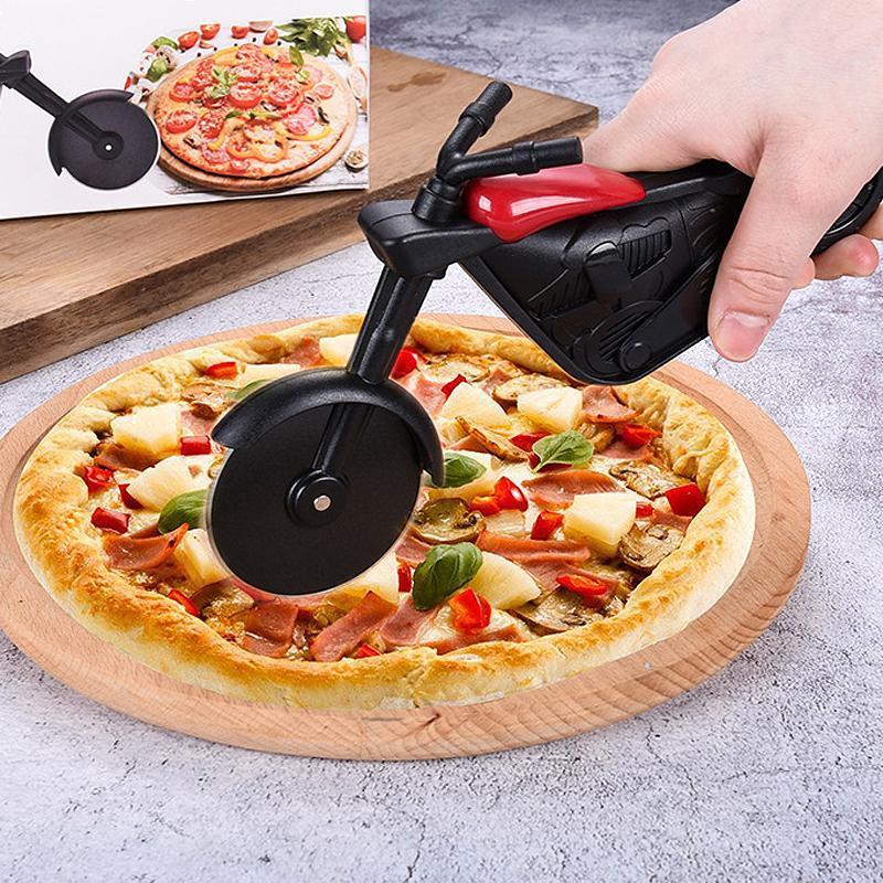 Dobbelt Hjul Pizza Cutter i Rustfrit Stål Køkkenredskab