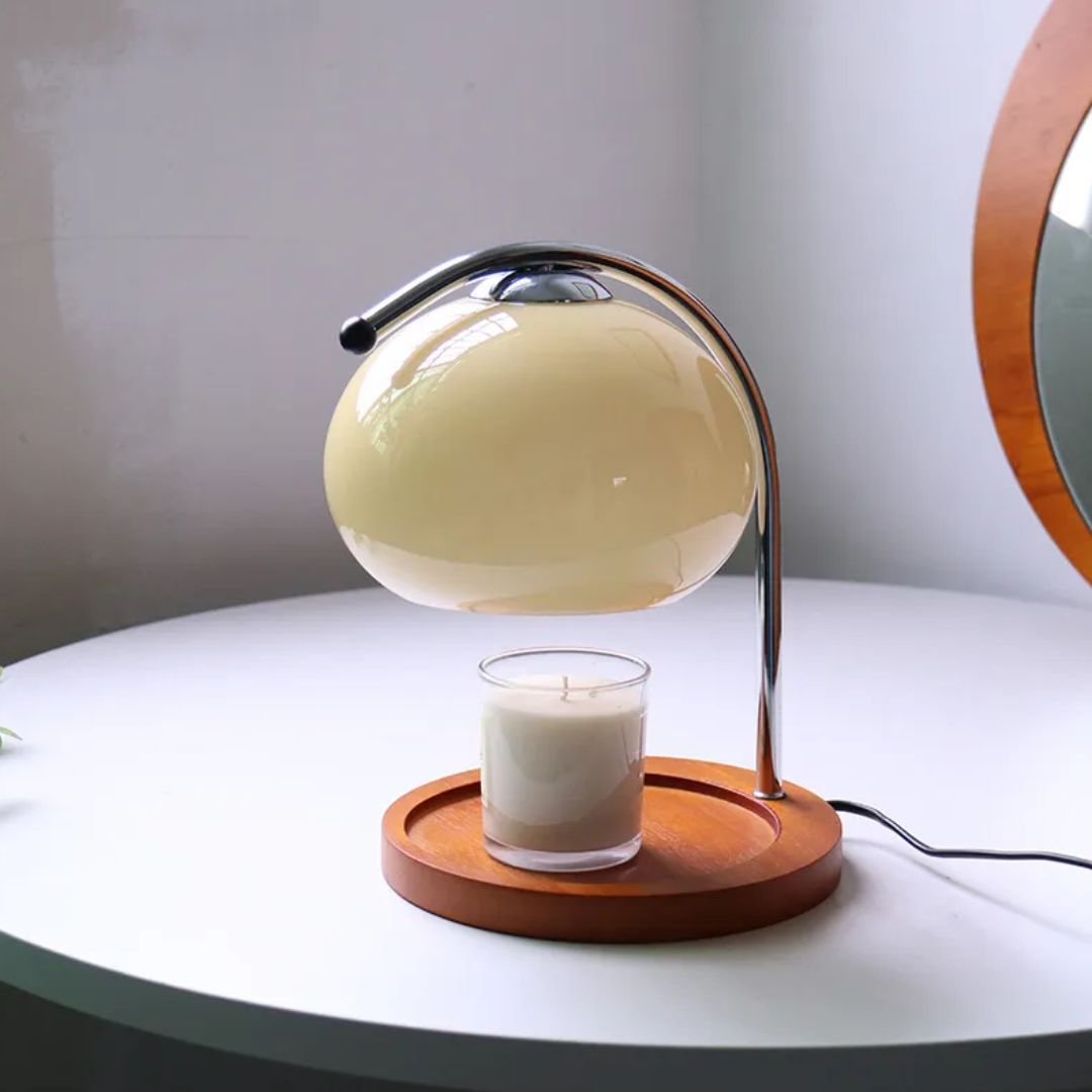 Vintage glaspedestal med elegant retrodesign