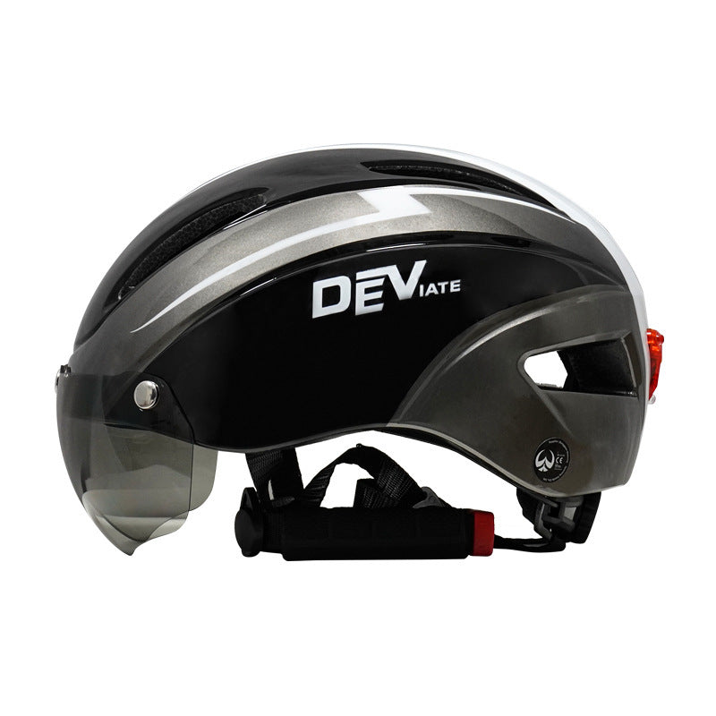 Cykelhjelm Ridesikkerhedshjelm Sports hjelm Goggles Ridesikkerhedshjelm Remlygte
