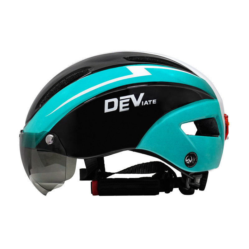 Cykelhjelm Ridesikkerhedshjelm Sports hjelm Goggles Ridesikkerhedshjelm Remlygte