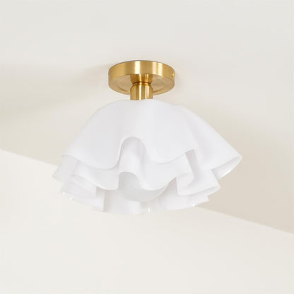 Loftlampe med Blødt Bølgedesign – Elegant & Lys